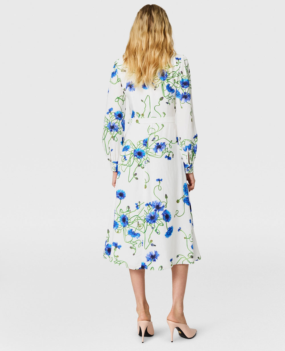 Floral Print High Neck Dress