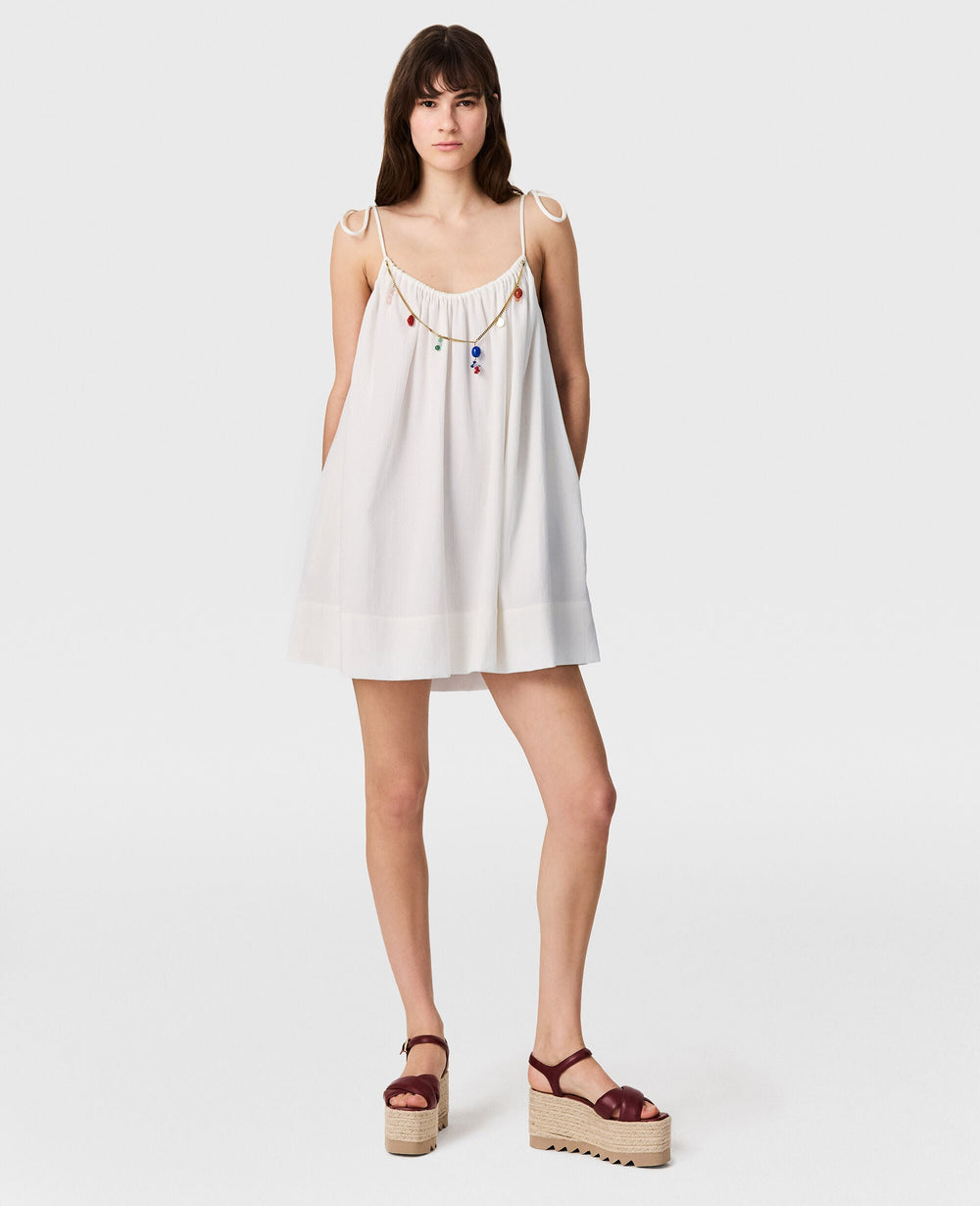 Bead-Embellished Mini Dress