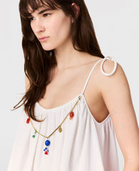 Bead-Embellished Mini Dress