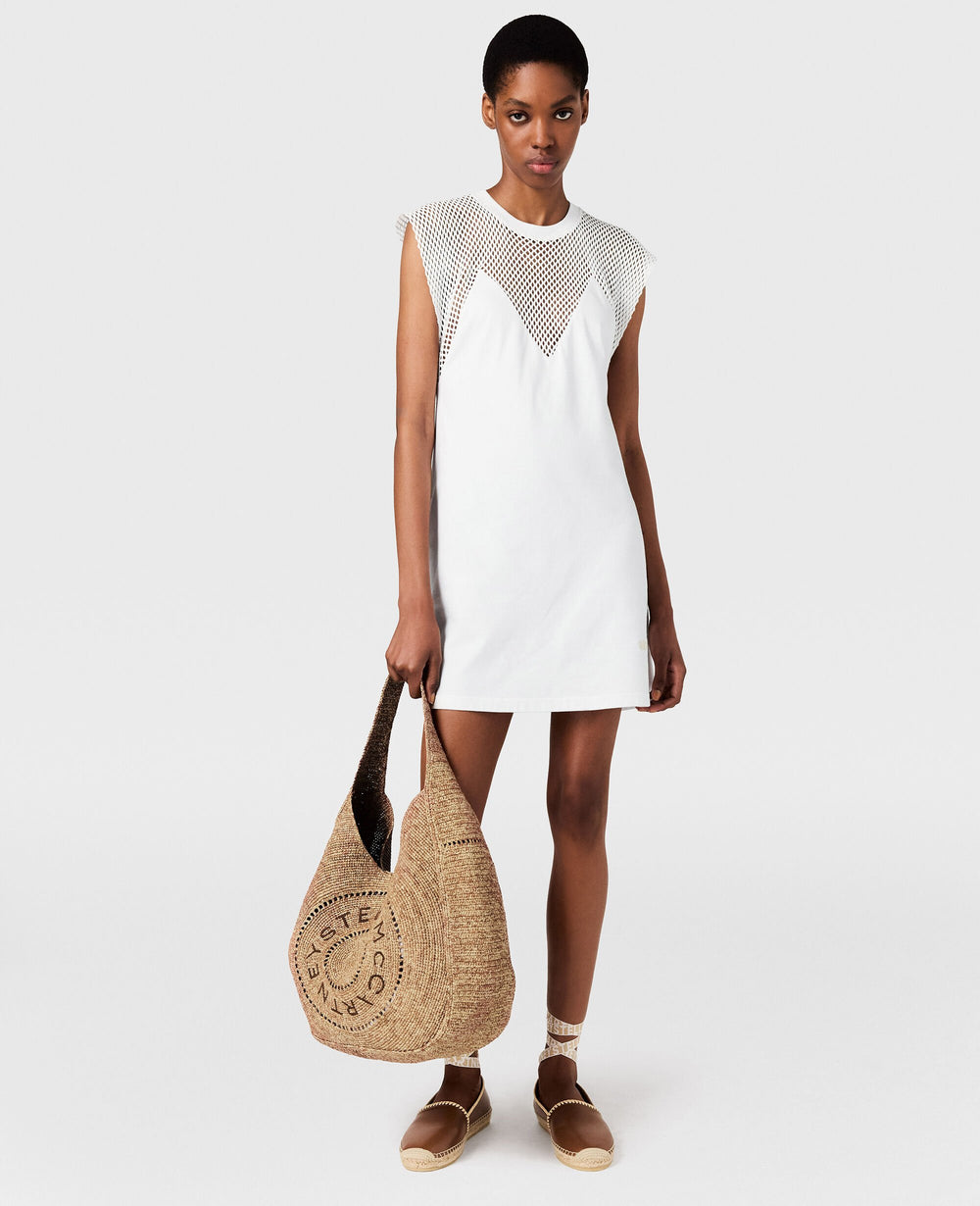 Net Panel A-Line Mini Dress