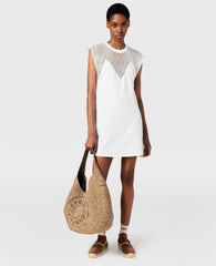 Net Panel A-Line Mini Dress