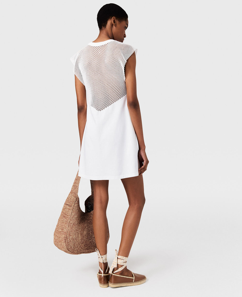 Net Panel A-Line Mini Dress