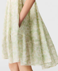 Daisy Print Halterneck Mini Dress