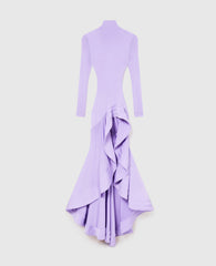 Crepe Jersey Frill Cocktail Dress