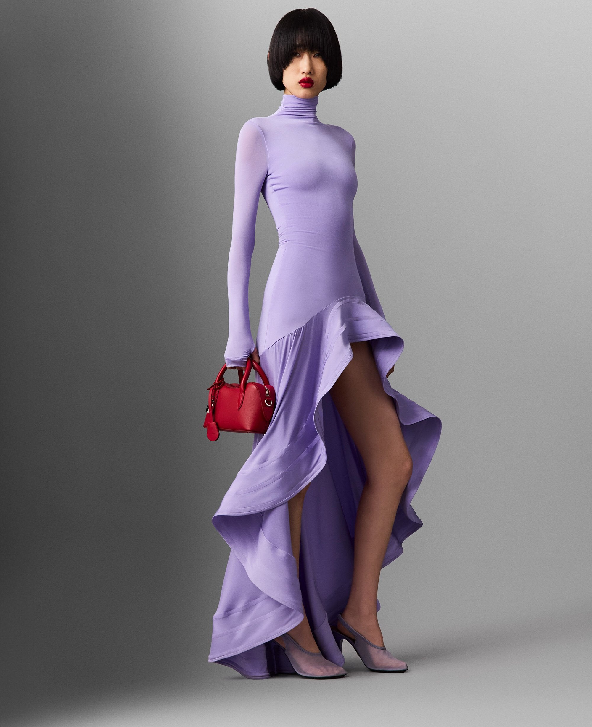 Crepe Jersey Frill Cocktail Dress