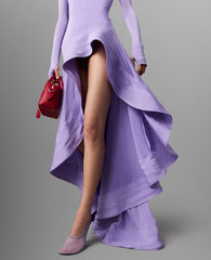 Crepe Jersey Frill Cocktail Dress