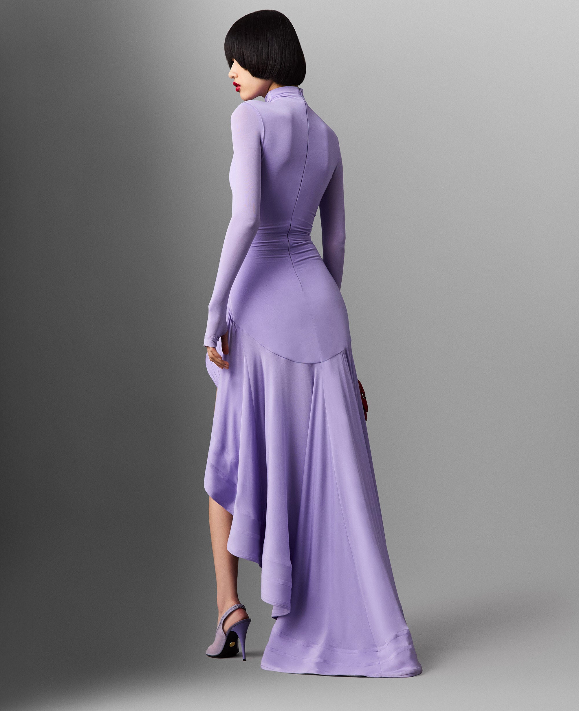 Crepe Jersey Frill Cocktail Dress