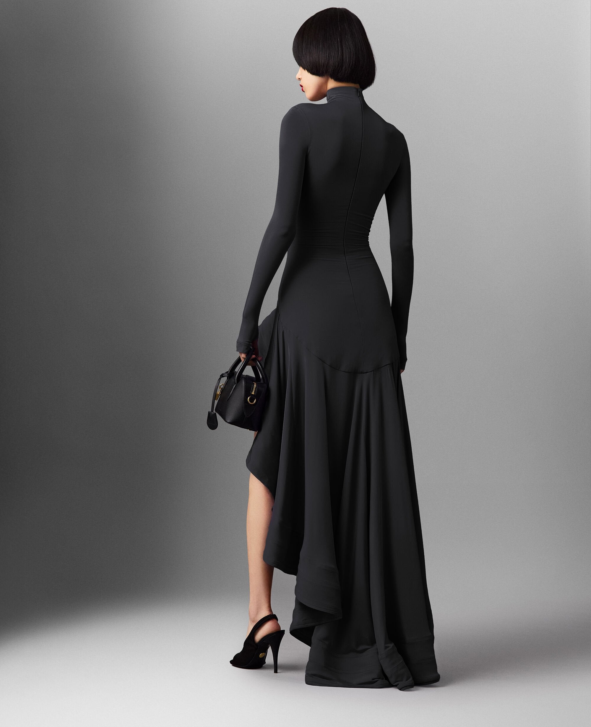 Crepe Jersey Frill Cocktail Dress