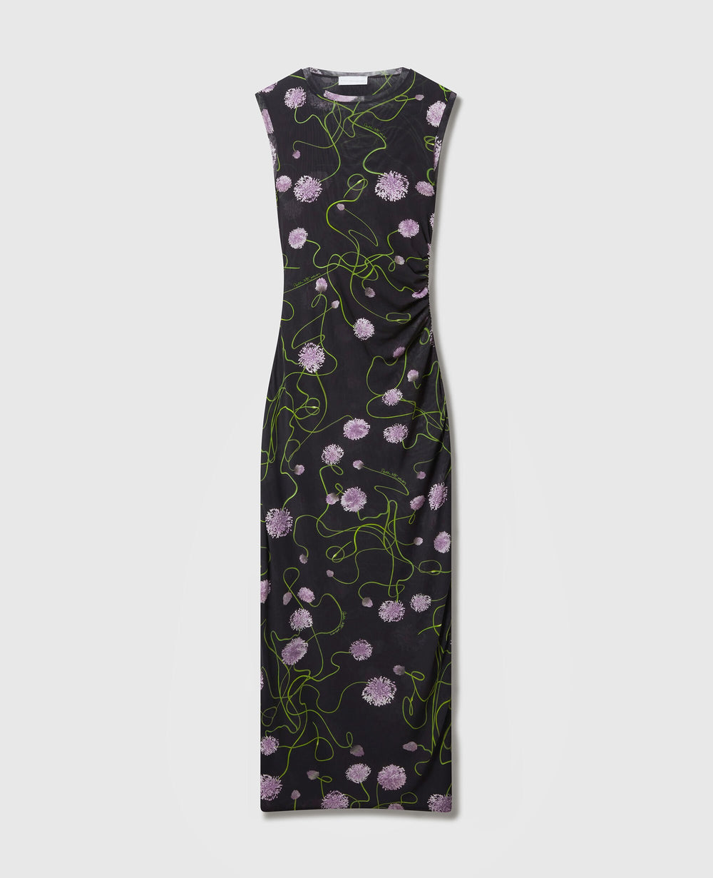Mesh Twisted Floral Dress