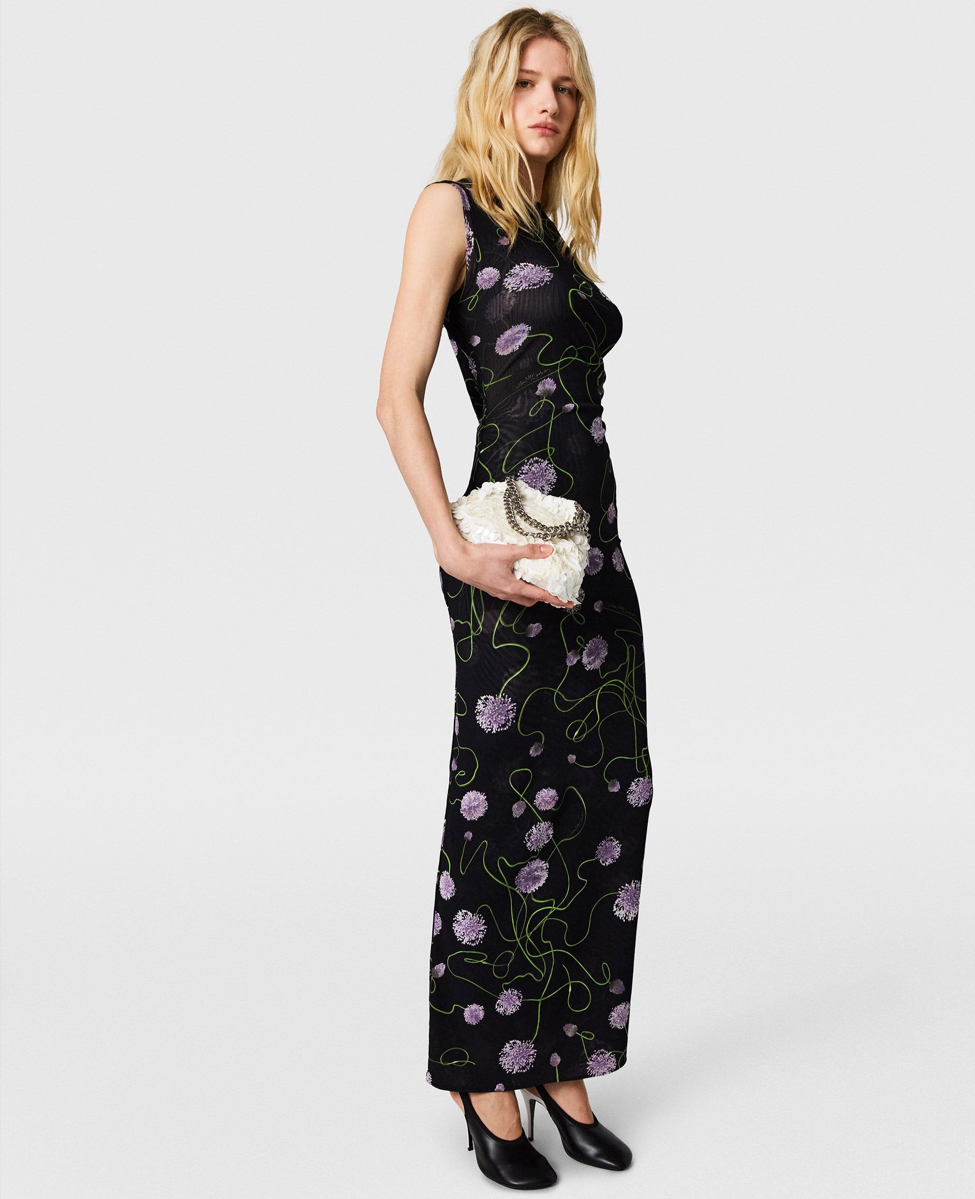 Mesh Twisted Floral Dress