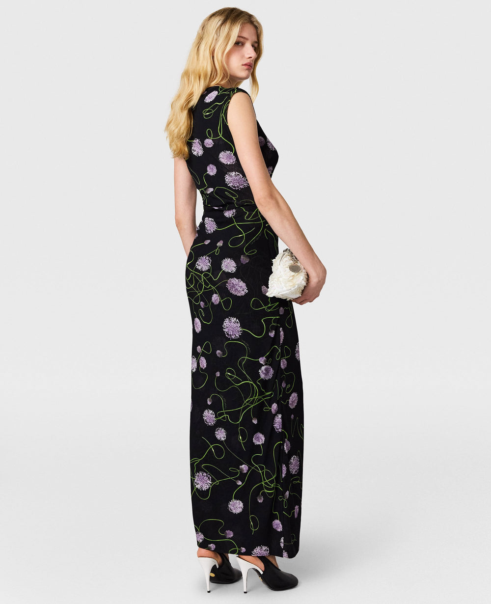 Mesh Twisted Floral Dress
