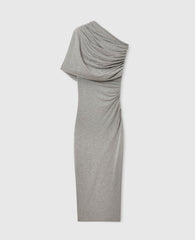 One Shoulder Twisted Wrap Dress