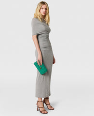One Shoulder Twisted Wrap Dress