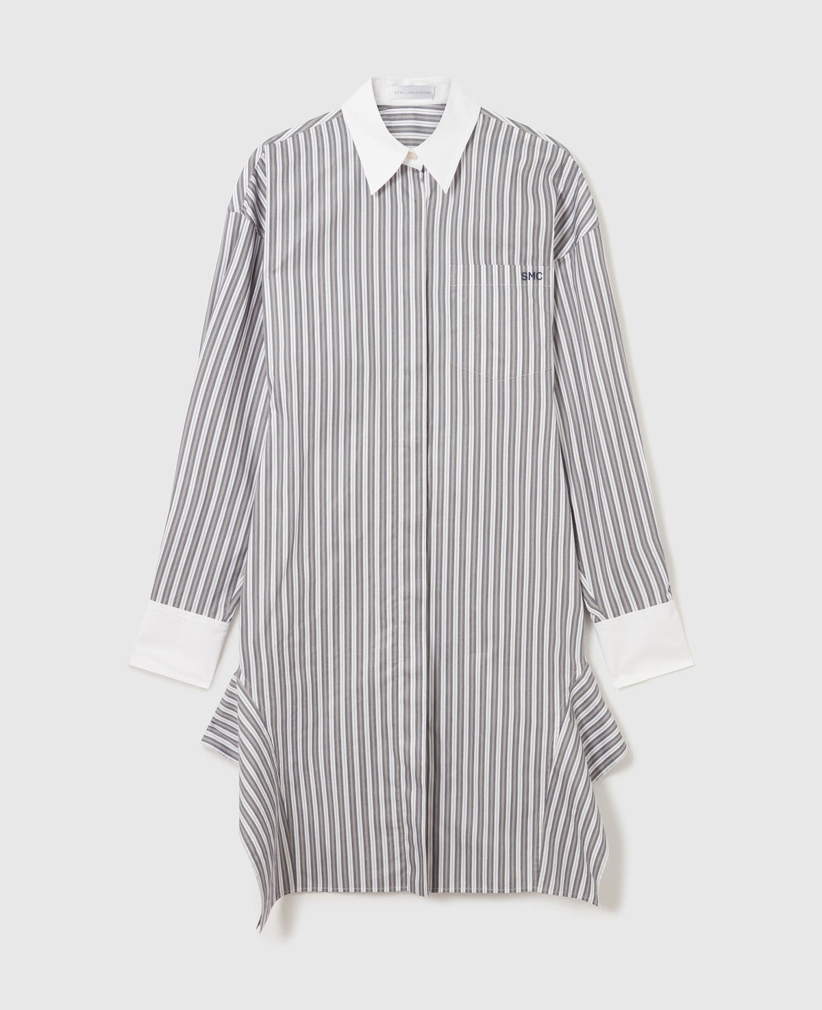 Long-Sleeve Pinstripe Shirt Dress