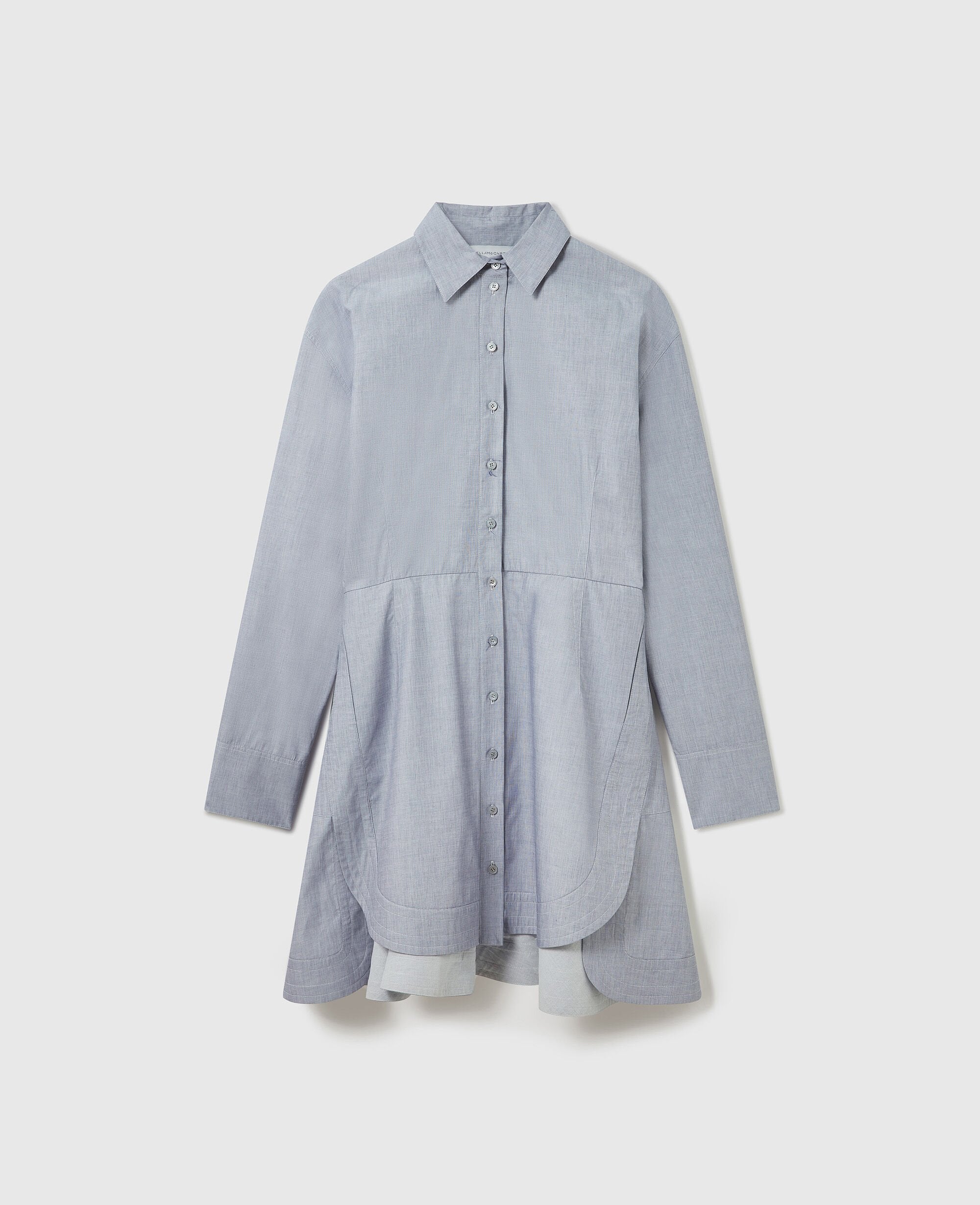 Fitted Chambray Shirt Dress