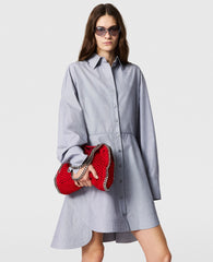 Fitted Chambray Shirt Dress