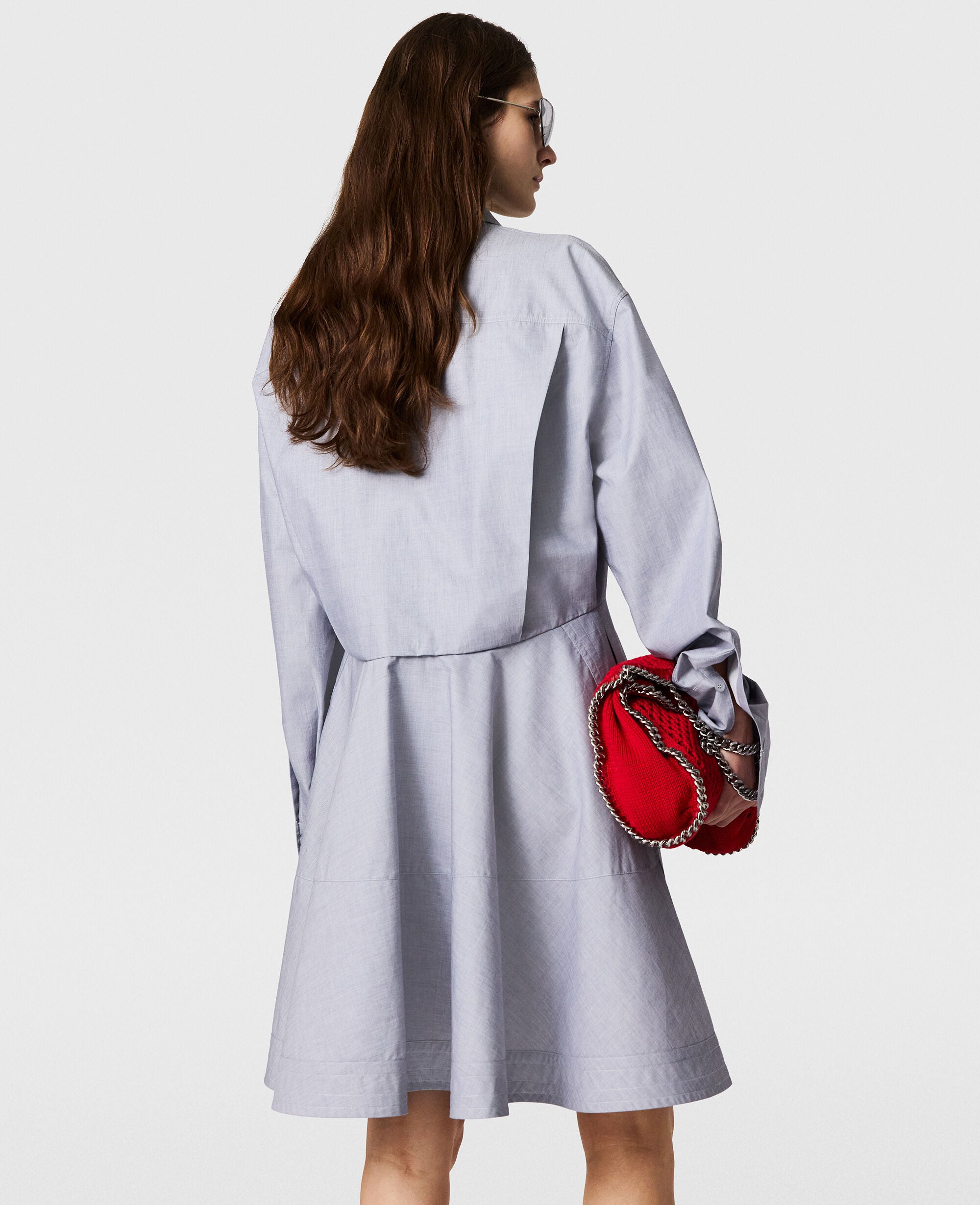 Fitted Chambray Shirt Dress