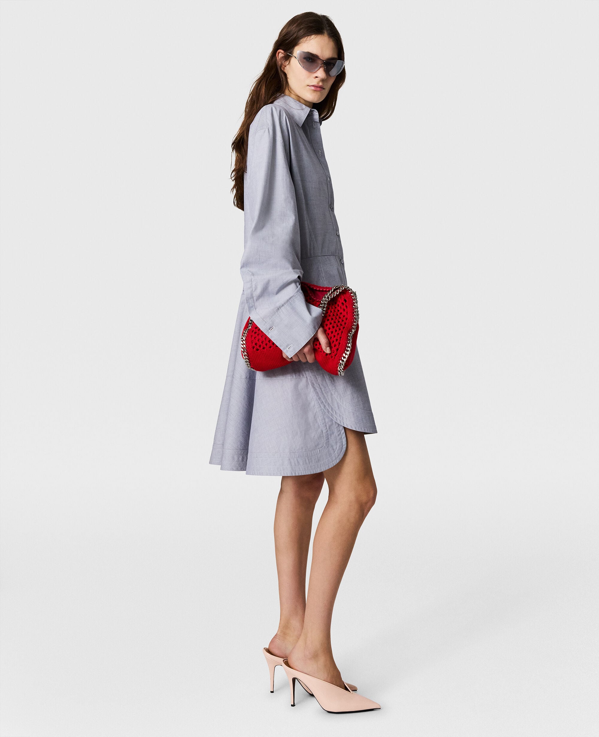 Fitted Chambray Shirt Dress