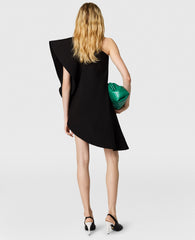 Washed Cotton Asymmetric Mini Dress