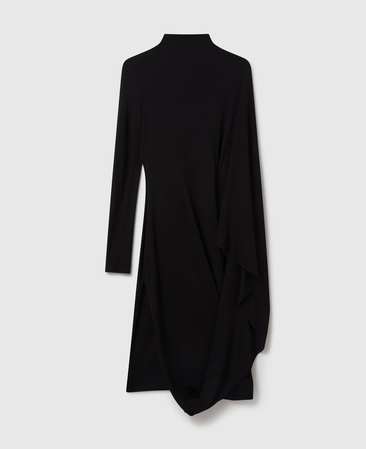 Asymmetric Cape Midi Dress
