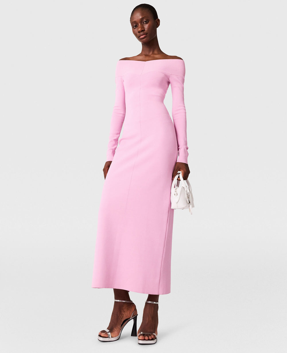Compact Knit Long Sleeve Dress