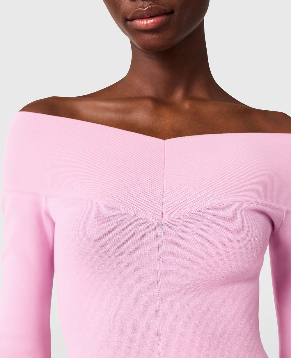 Compact Knit Long Sleeve Dress