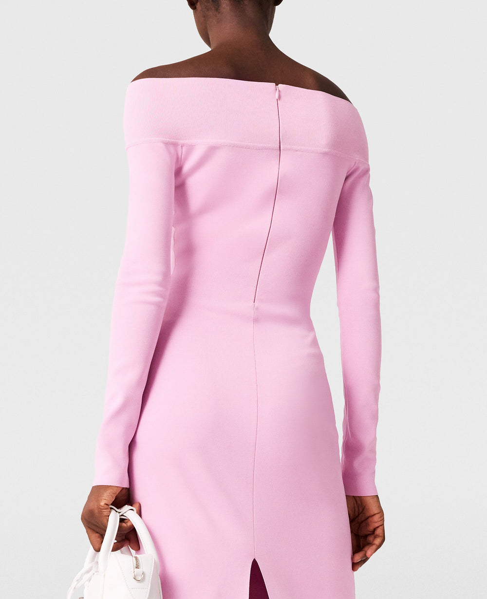 Compact Knit Long Sleeve Dress