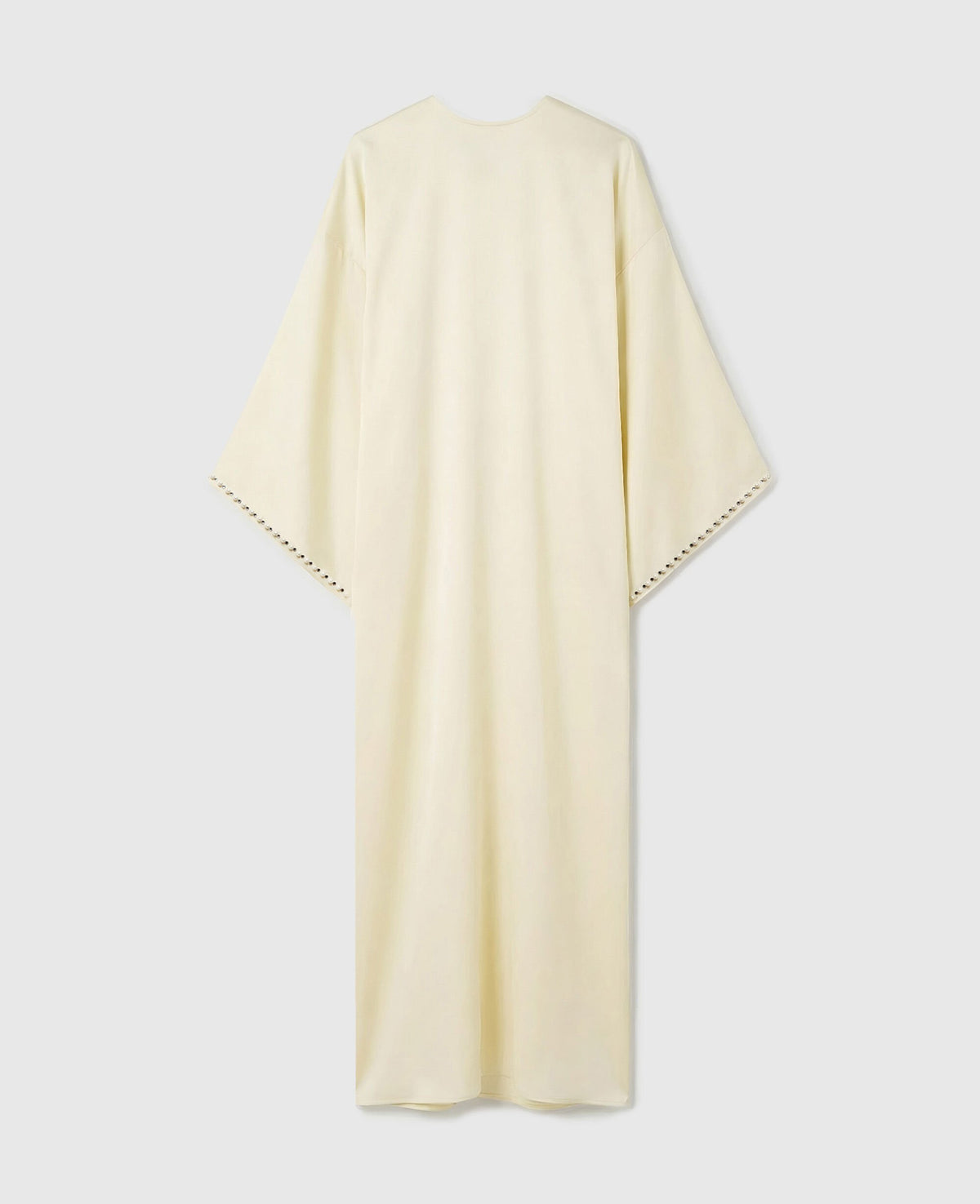 Pearl-Embellished Satin Maxi Dress