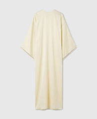 Pearl-Embellished Satin Maxi Dress
