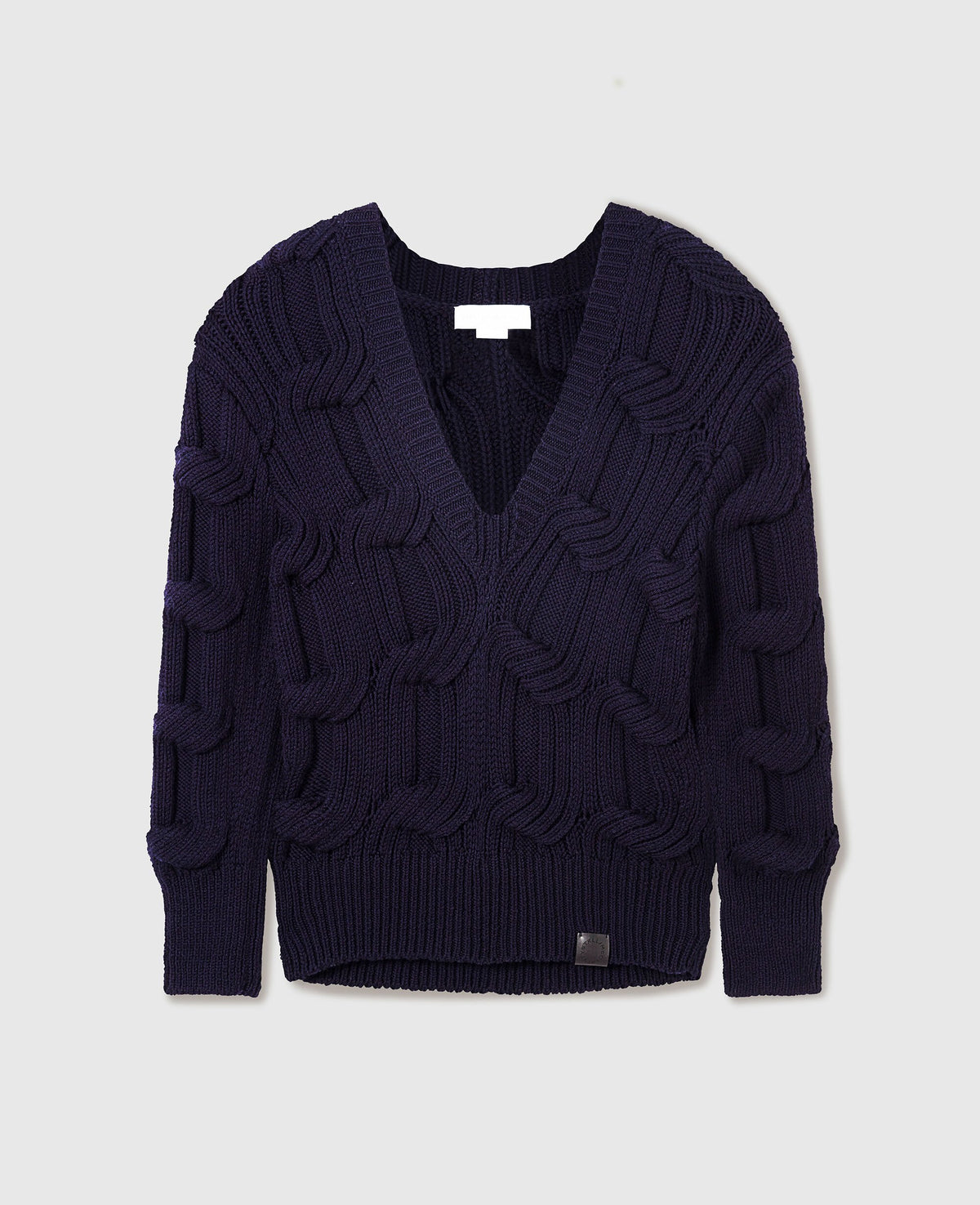 Falabella Cable-Knit V-Neck Jumper