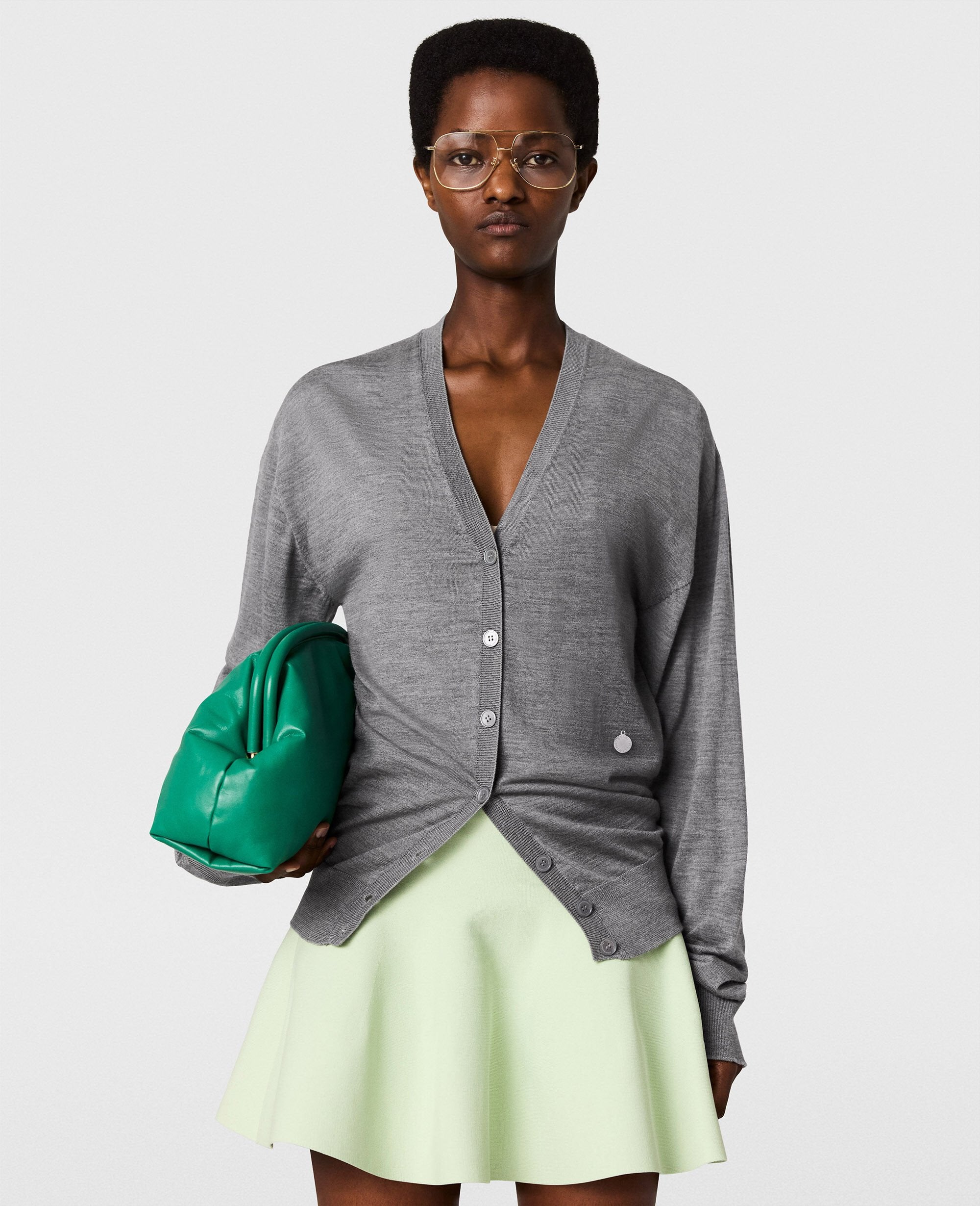 Lightweight Wool Knit Cardigan
