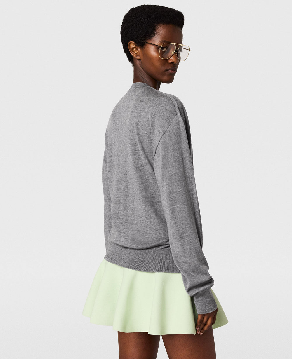 Lightweight Wool Knit Cardigan