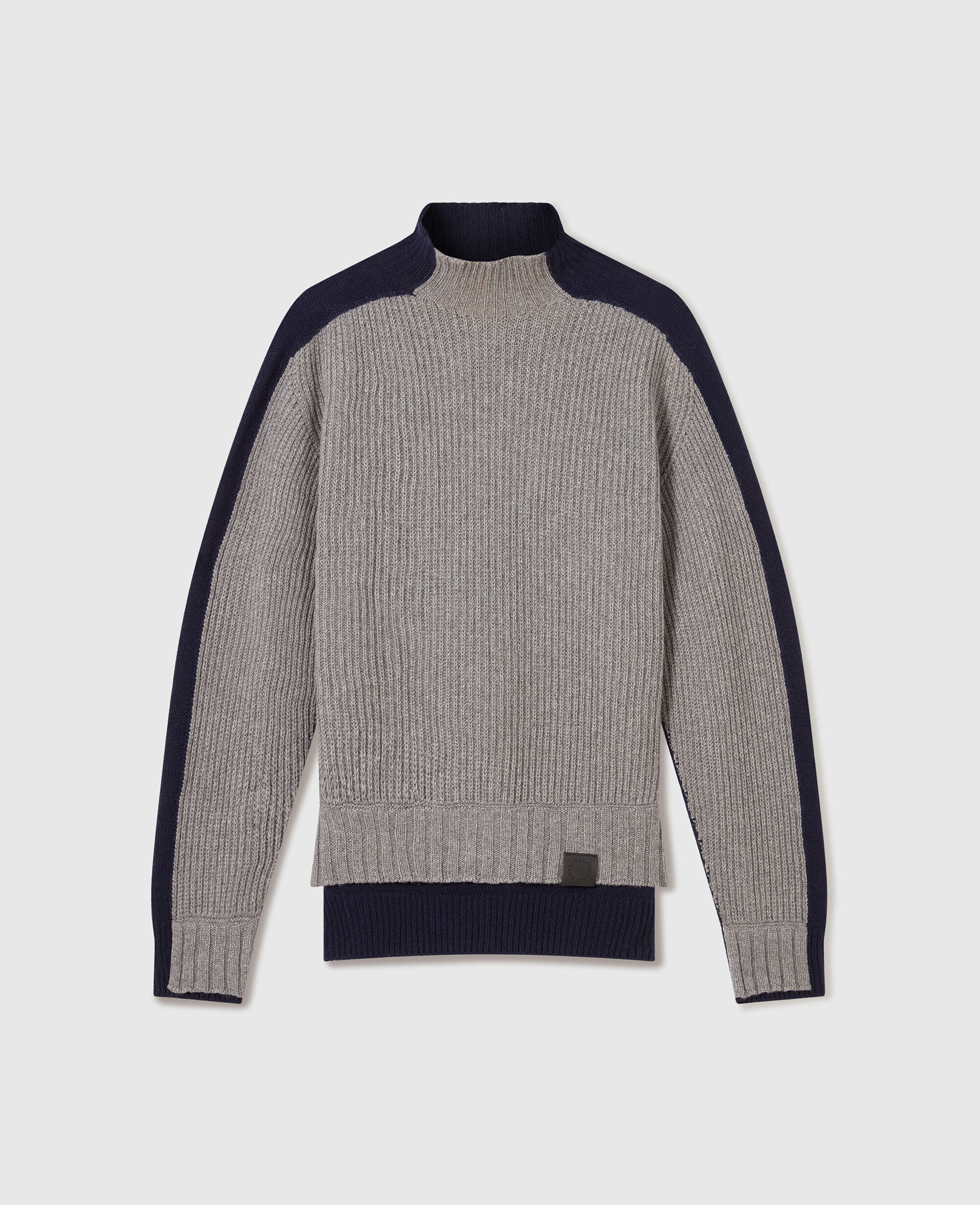 Turtleneck Contrast Panel Jumper