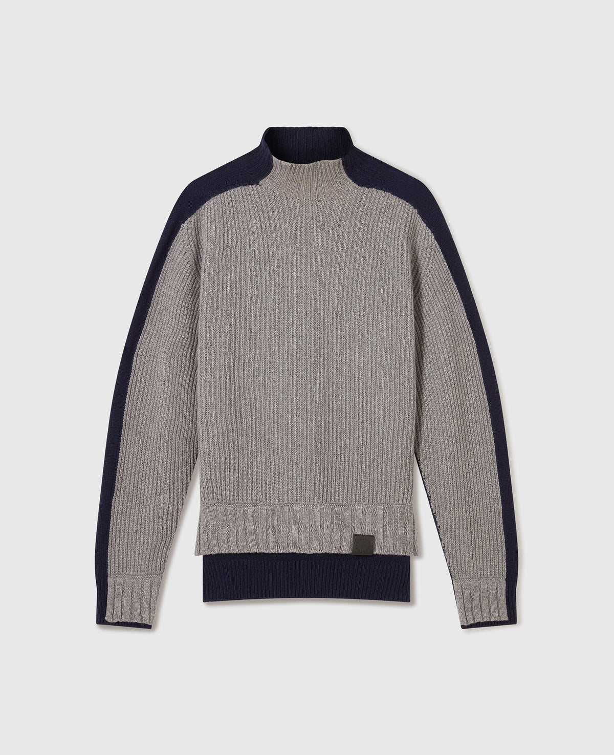 Turtleneck Contrast Panel Jumper
