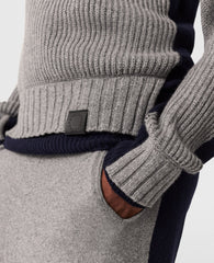 Turtleneck Contrast Panel Jumper