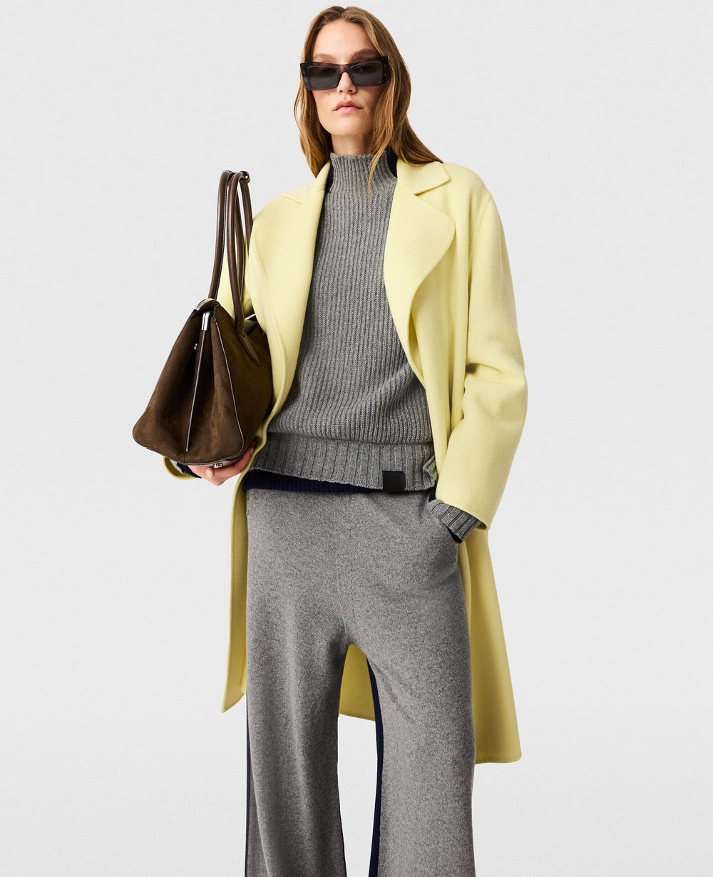 Turtleneck Contrast Panel Jumper