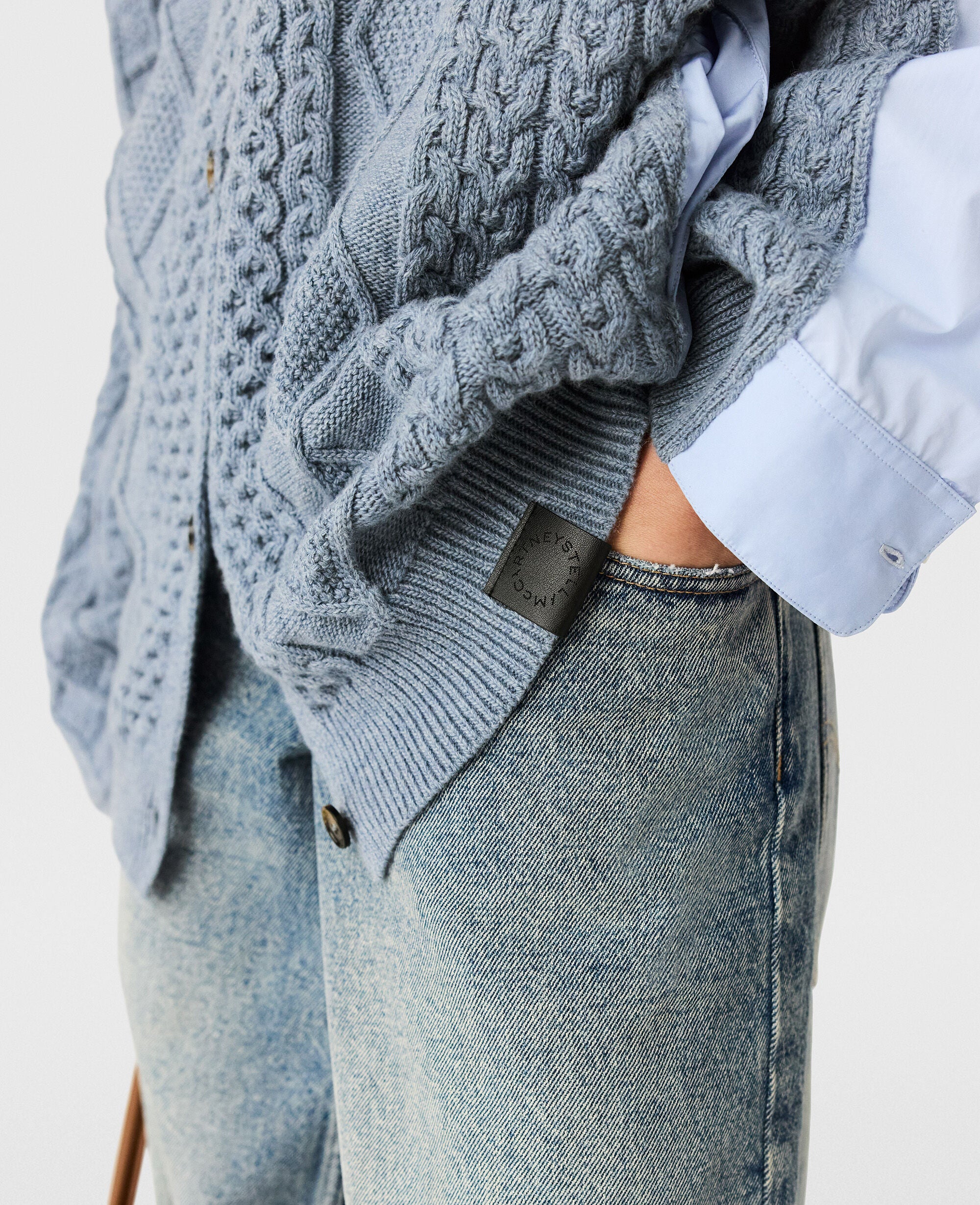Hybrid Knit Shirt Cardigan