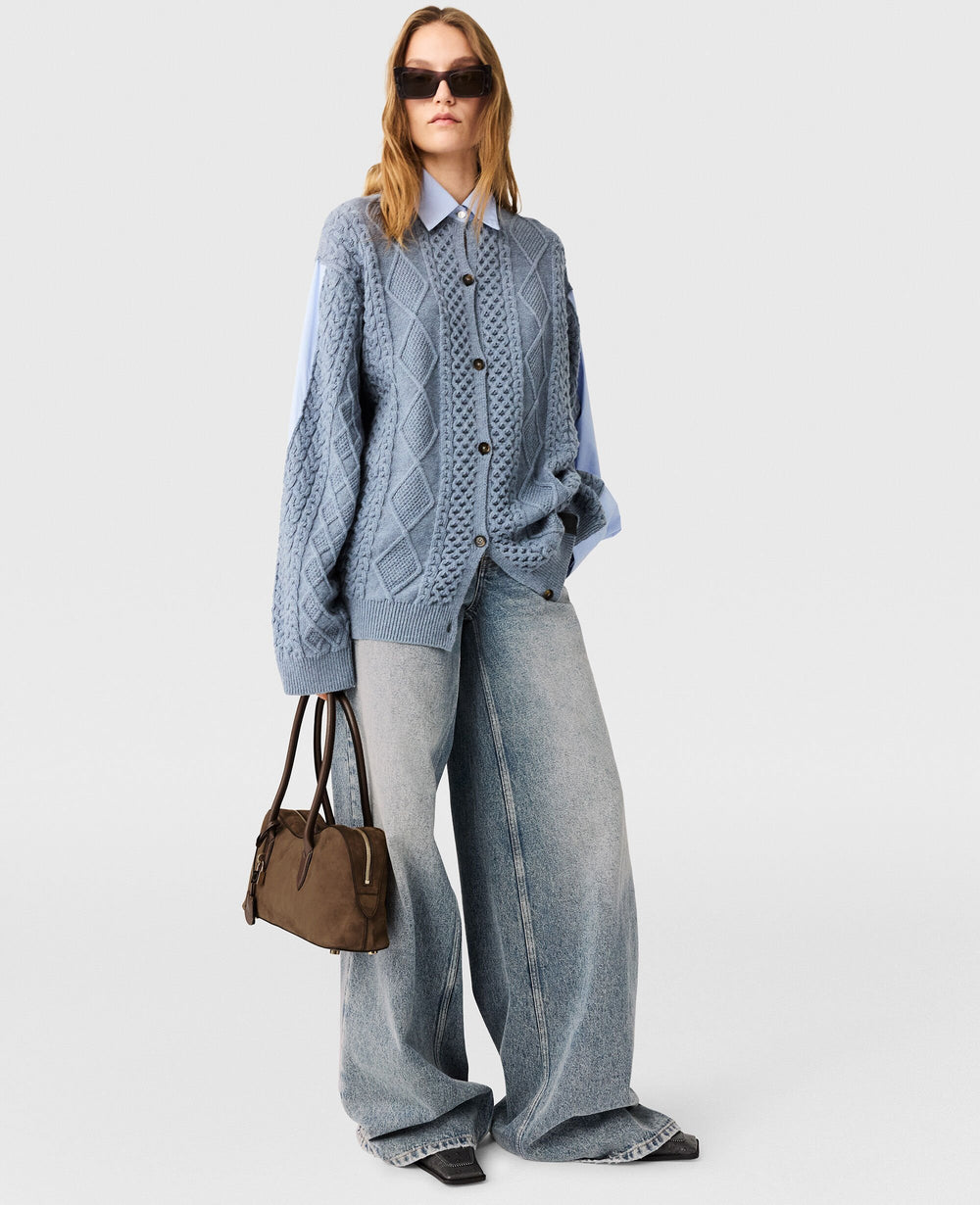 Hybrid Knit Shirt Cardigan