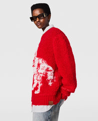Airbrushed Horse Graphic Crewneck Jumper