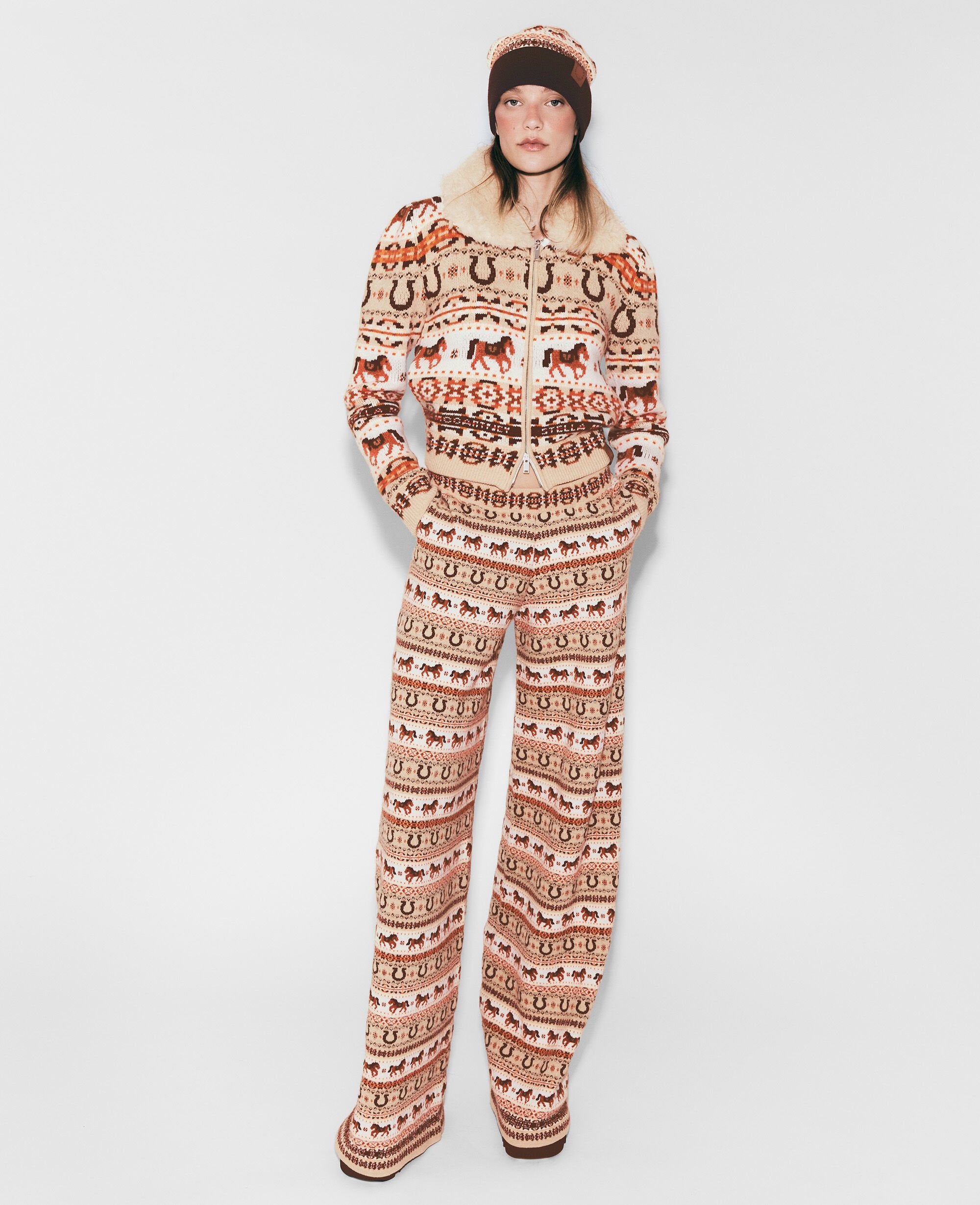 Fair Isle Wool Pants