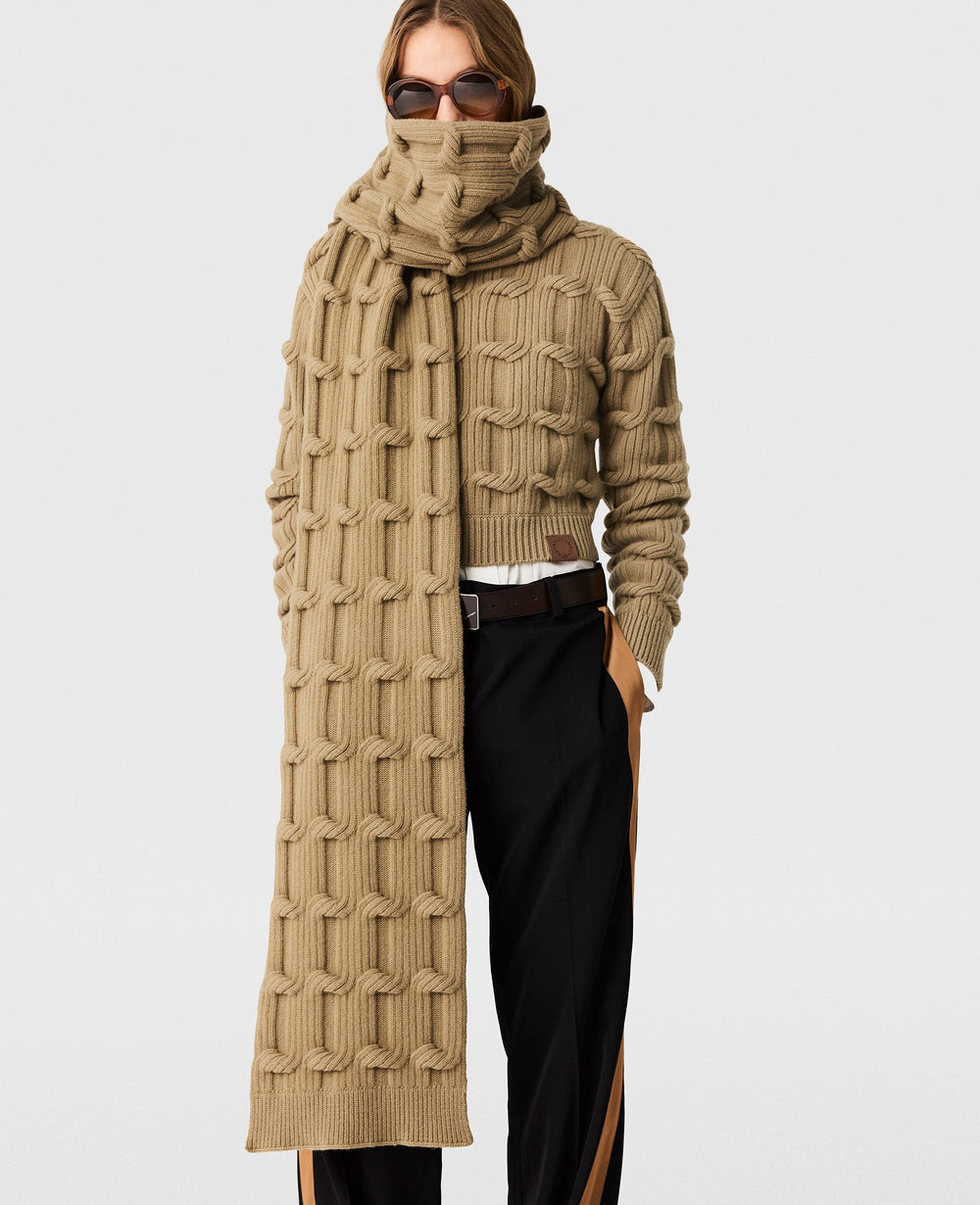 Falabella Cable-Knit Scarf