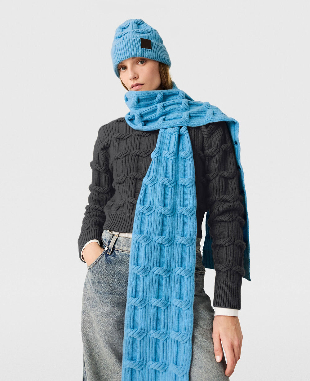 Falabella Cable-Knit Scarf