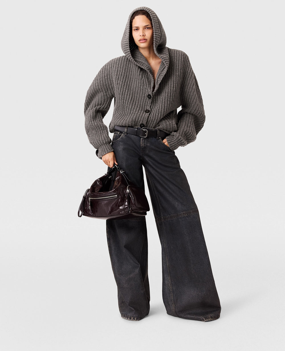 Chunky Ribbed Hooded Cardigan