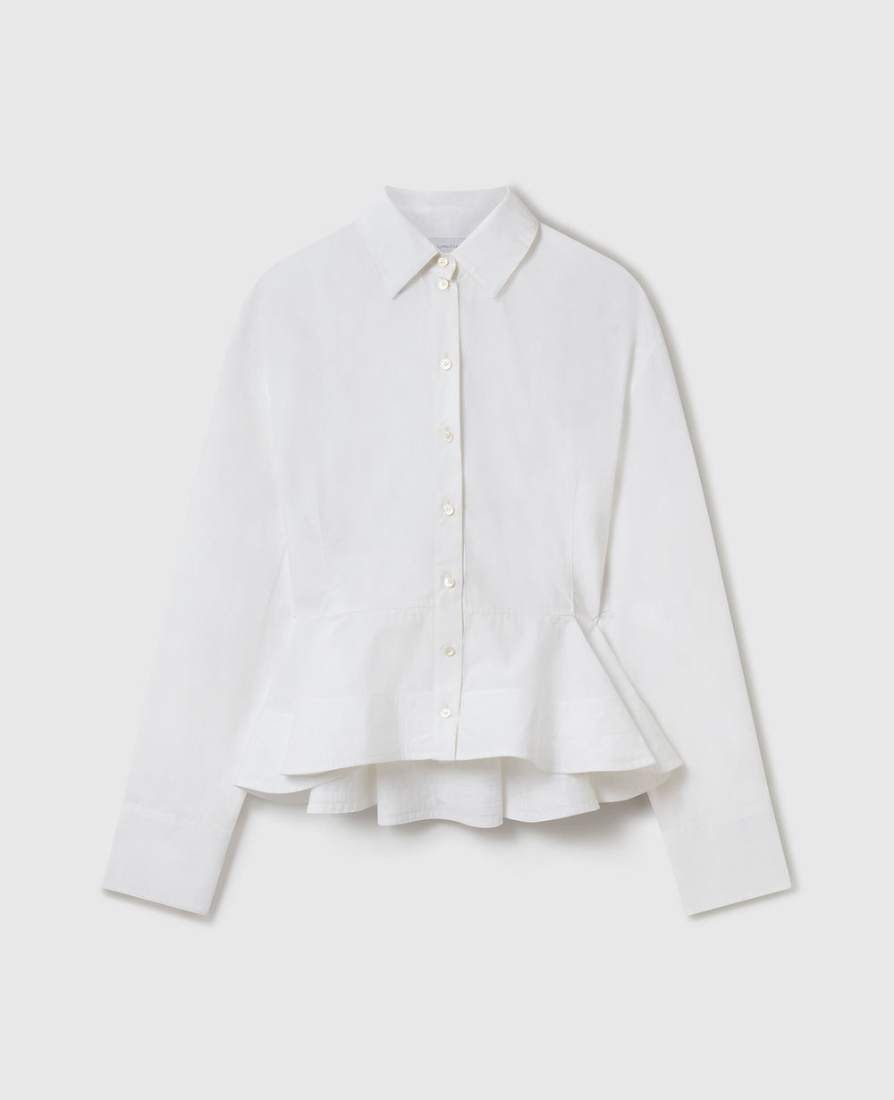 Poplin Peplum Shirt