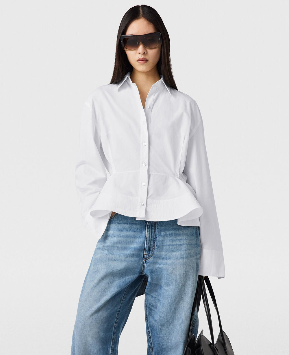 Poplin Peplum Shirt