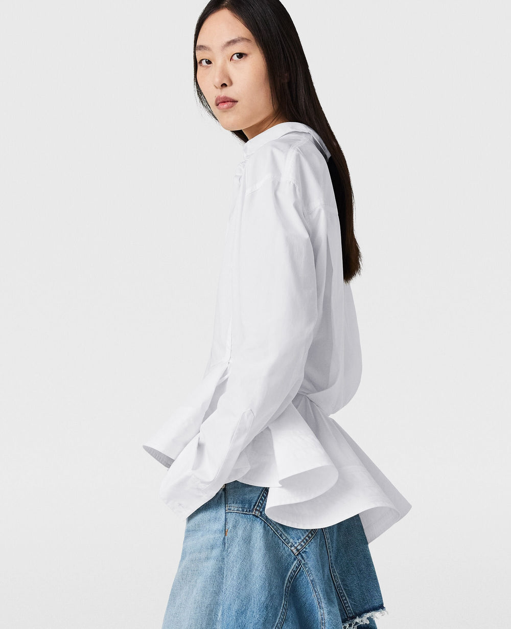 Poplin Peplum Shirt