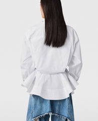 Poplin Peplum Shirt