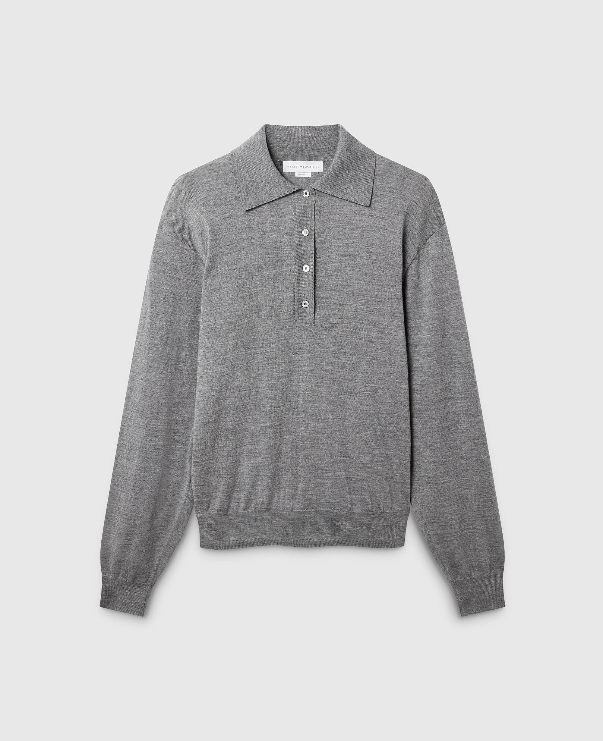 Lightweight Wool Frill Polo