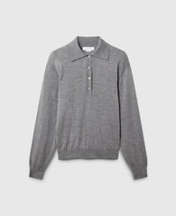 Lightweight Wool Frill Polo