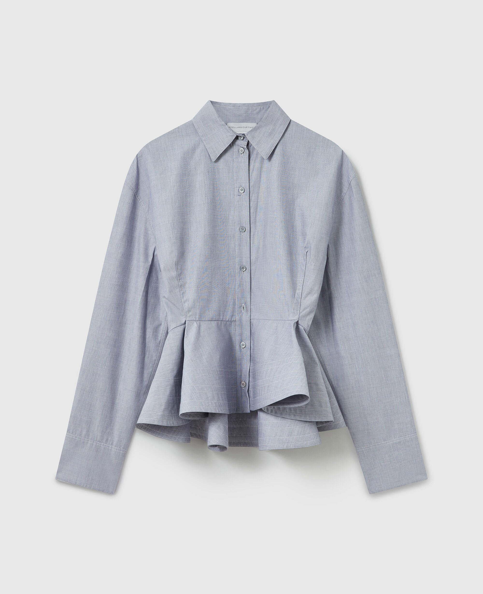 Chambray Peplum Shirt